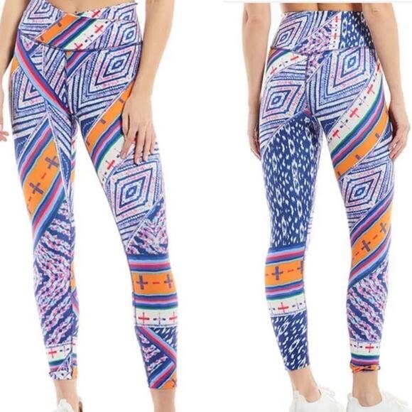Free People Movement Ashford High Rise Lose Control Leggings in Ski Combo XS - Picture 1 of 12